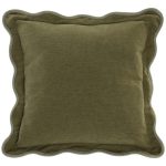 Cojín verde volante