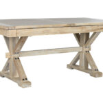 Mesa de comedor extensible natural claro