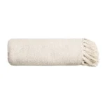 Plaid blanco roto flecos