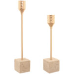 Set portavelas marmol