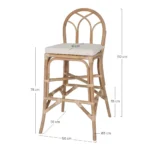 Taburete ratán - Imagen 5