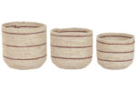 Set 3 cestas fibra